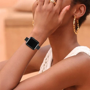 Za iwatch se trak Milanese zanke za apple watch 6 5 4 3 trak 40 mm 44 mm 38 mm 42mm iz Nerjavečega Jekla očesa watchband Ženske, Dekleta
