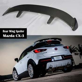 Za Mazda CX-3 CX3 2016-2021 Zadaj Krilo Spojler, Prtljažnik Boot Krila Spojlerji ABS ogljikovih vlaken privijačenje