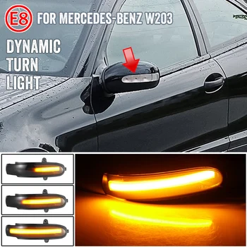 Za Mercedes Benz C Razred W203 S203 CL203 2001 - 2007 LED Dinamični Vključite Opozorilne Luči Strani Ogledalo Blinker Zaporedno Lučka