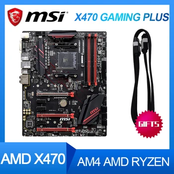 ZA MSI X470 GAMING PLUS matična plošča AMD X470 Original Namizje MSI X470 Mainboard Vtičnico AM4 AMD Ryzen 7. Gen DDR4 64GB Uporablja