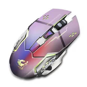 Za polnjenje PC Gamer Miško X8 Brezžični Tiho Led Osvetljen Usb Optični Ergonomska Gaming Miška Kakovosti Miško Za Računalnik