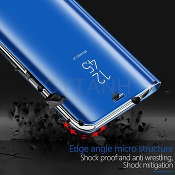 Za Samsung Galaxy A71 A51 A41 A31 A21 A11 2020 M31 Moda Stojalo Usnje Primerih Za Samsun A 71 51 Primeru Ogledalo Flip Pokrov