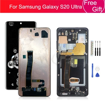 Za Samsung Galaxy S20 Ultra Lcd G988 G988F G988B/DS Zaslon, Zaslon na Dotik, Računalnike Montaža z Okvirjem popravilo delov 6.9
