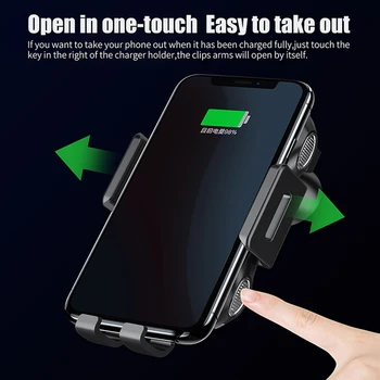 Za Samsung Galaxy S21 S21+ Ultra S20 FE S20+ Opomba 20 5G Qi Brezžični Polnilnik Avto Nosilec za Telefon, Hitro Polnjenje Pad Primeru Opremo