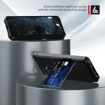 Za Samsung Galaxy S21 Ultra Plus Kreditno Kartico Primeru PU Usnja Flip Denarnice pokrijemo s Fotografijo Imetnika Težko Hrbtni Pokrovček za S21 Ultra