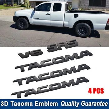 Za Tacoma V6 SR5 Trunk Avtomobilska Vrata, vrata prtljažnika Nalepke Nalepka Simbol Značko Zamenjava za Toyota Tacoma 2005-(Mat Črna)5Pcs S