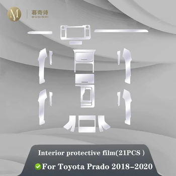 Za Toyota Prado 2018-2020 avto Notranjosti sredinski konzoli, Neviden avtomobil bo ustrezala TPU zaščitno folijo Anti-scratch Pribor Preuredi
