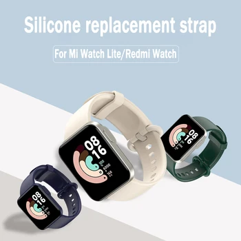 Za Xiaomi Mi Gledati Lite in Redmi Watch Silikonsko zapestnico TPU Band Zapestje Traku Za Redmi Pametno Gledati Dodatki