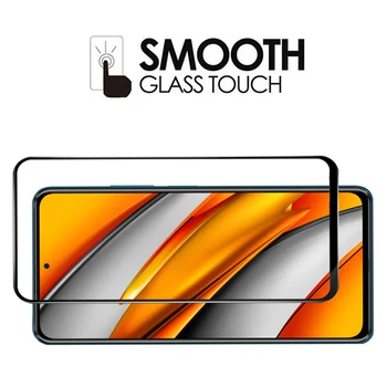 Za Xiaomi Poco F3 Stekla Polno Kritje Zaščitnik Zaslon na PocoF3 xiamoi poko f3 F 3 Kaljeno Steklo PocoPhone MiF3 Film Premium HD