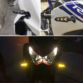 Za Yamaha XJ6 ZLORABE XSR 700 900 TDM 900 MT125 Motocikel Signalov Svetilko Vključite Opozorilne Luči Zaporedno Teče Voda LED Luči
