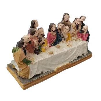 Zadnji Večerji Scena Ročno Poslikane Jezus in 12 Učencev Verske Kip Krščanski Katoliški Figur Dekor Dekorativni Darilo