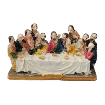 Zadnji Večerji Scena Ročno Poslikane Jezus in 12 Učencev Verske Kip Krščanski Katoliški Figur Dekor Dekorativni Darilo