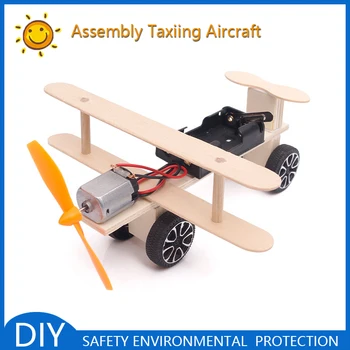 Zbor za vožnjo po letaliških površinah Zrakoplova DIY Souptoys Lesene Model Gradnik Kompleti Sestavljanje Igrača Darilo za Otroke, Odrasle