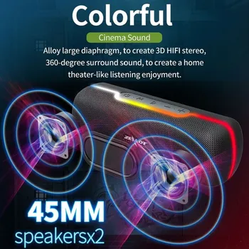 ZEALOT S55 Touch Kontrole za Brezžični Bluetooth Zvočnik Stereo HI-fi Boombox Prenosni Zvočni Polje z Bas TWS in vgrajeni Mikrofon