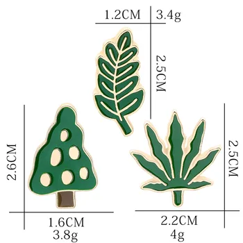 Zelena Listna Maple Leaf Kovinski Emajl Broška Lepe Risanke, Knjige Značko Pin Trendy Zabavno Kostum Nahrbtnik Nakit Dodatki Darilo