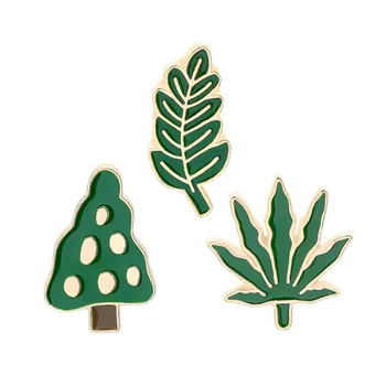 Zelena Listna Maple Leaf Kovinski Emajl Broška Lepe Risanke, Knjige Značko Pin Trendy Zabavno Kostum Nahrbtnik Nakit Dodatki Darilo