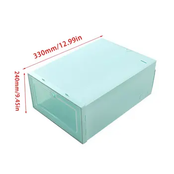 ZH33-4 Trpežne Plastike Zgosti Škatle Primeru Prozorni Čevlji Polje Home Organizator Superge Organizacija za Shranjevanje Čevljev, Kabinet#1