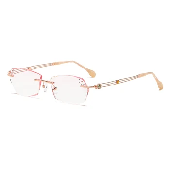 ZIROSAT 52008 Zlitine Rimless Diamantno Rezanje Ženska Očala Okvir Optičnega Recept Očala Ženska Očala Moda