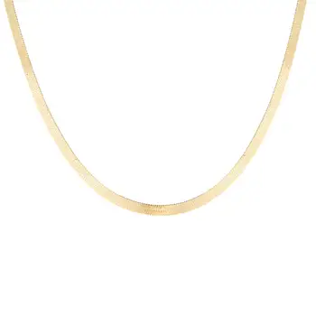 Zlato Rezilo Choker veriga Ogrlica za Ženske Seksi Ravno kača verige Darilo XL222