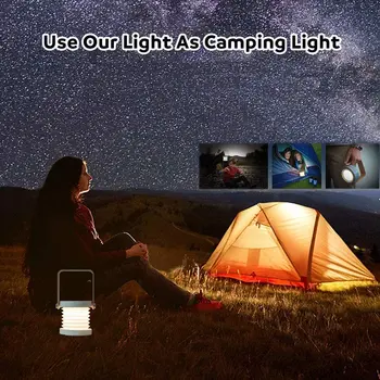 Zložljivi Dotik Zatemniti Branje LED Noč Luč Prenosna Svetilka Svetilka USB Polnilne za Otroke, Otroci Darilo ob Postelji Spalnica