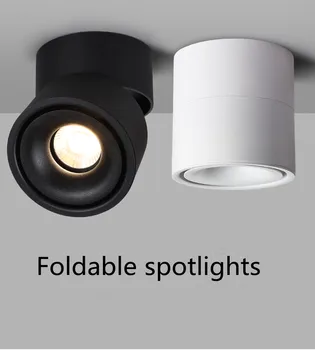 Zložljivi LED stropni reflektorji, površinsko montažo svetilke za spalnico, kuhinjo in razsvetljave v zaprtih prostorih 8W 10W 12W 15W 360-stopinjsko