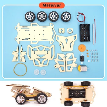Znanost Kompleti za Otroke Lesene Model 3D Sestavljanje Projektant Gradbenih Blokov Znanost Izobraževalne Projekte Igrače Puzzle Darila
