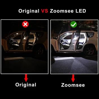 Zoomsee 12Pcs Notranjosti LED Za Toyota Prius Plug-v 2010-Canbus Vozila Žarnice Notranja Kupola Zemljevid Branje Trunk Lučka Auto Kit
