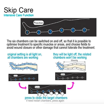 Zrak Stiskanje nog Massager Obloge 6 Komore Z LCD Za Stopala Tele Masaža Obnovitveno Terapijo, Izboljšanje Krvnega Obtoka