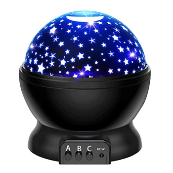 Zvezdnato Nebo Projektor Obračanje LED Nočna Lučka Planetarij Otrok Spalnica Star Lučka Otroci Baby Darilo Igrača