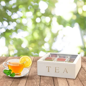 Čaj Primeru, Bambusa, Lesa, Čaj Polje Čaj Aparat Škatla Za Shranjevanje Čaja Caddy Škatla Za Shranjevanje Shranjevanje Imetnik Organizator Za Kuhinjske Omare Doma