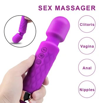 Čarobno AV Palico Vibrator 8 Hitrosti 20 Načini Ženska Masturbacija Telo Massger Nožnice in Analne Klitoris Spodbujanje Sex Igrače za Ženske