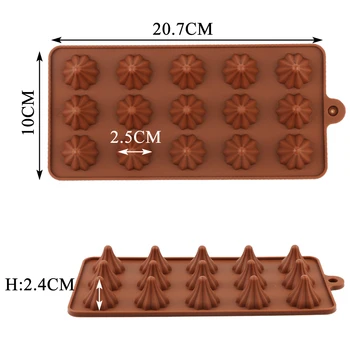 Čokolada Plesni Fondat Cone oblike Slastičari Silikonsko Plesni Candy Bar Plesni Torto Način Dekoracije Kuhinjski Pribor za Peko