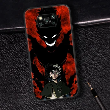 Črna Detelja Anime Telefon Primeru Zajema Trup Za Xiaomi Mi A2 A3 8 9 SE 9T 10 10T Lite Pro Ultra Poco X3 black Prime Tpu Celice Luksuznih