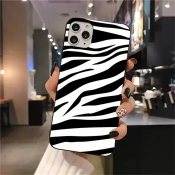 Črna in bela Dalmatinskih Krava zebra teksturo Primeru Telefon za iphone 12 max pro mini 11 pro XS MAX 8 7 6 6S Plus X 5S SE 2020 XR