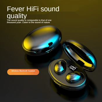 Črna Tehnologija TWS Bluetooth Slušalke Baterija Zaslon za Šport Brezžične Slušalke Stereo Zmanjšanje Hrupa Glasovni Nadzor Hi-fi, Telefon