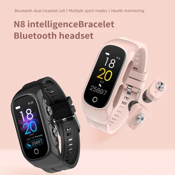 Šport Pametno Gledati TWS Bluetooth 5.0 Slušalke 2v1 HD Zaslon 220mAh Baterije Spanja Sledenje Krvni Tlak izmerite Smartwatch