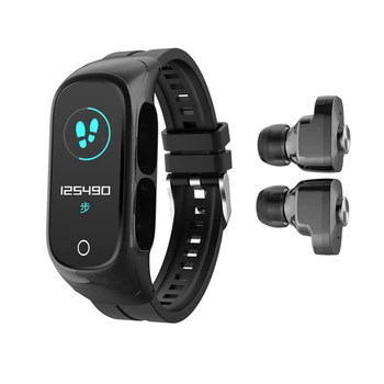 Šport Pametno Gledati TWS Bluetooth 5.0 Slušalke 2v1 HD Zaslon 220mAh Baterije Spanja Sledenje Krvni Tlak izmerite Smartwatch