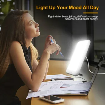 Žalostno Fototerapijo Svetlobe 10000 LUX Bionic-Dnevni Afektivne Motnje USB LED Svetilke Terapija Nastavljiv Olajšave Ravnodušan Lučka za Branje