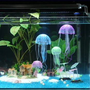Žareče Učinek Umetnega Meduze Akvarij Dekoracijo Fish Tank Pod Vodo Živih Rastlin Svetlobni Okrasek, Vodne Krajine