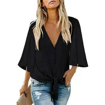 Ženska Moda in ženske Bluze 2020 Poletje Majica Svoboden Tunika Priložnostne Bluzo Vrhovi Majica Ženska Oblačila Plus Velikost Ženske