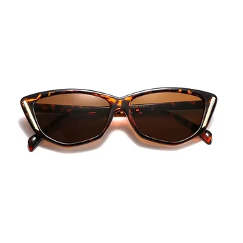 Ženska sončna Očala Moda Letnik Poligonske Cat Eye Glasses Ameriški Stil Luksuzni Oblikovalec Moških Vožnje Kozarci, Dekorativni UV400