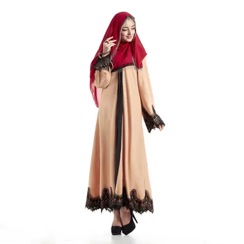 Ženske Dubaj Odpri Prednji Bisht Abaya Muslimanskih Dolg Rokav Elegantno Muslimanskih Abaya Obleko Jopico Haljo Turški Hidžab Islamska Oblačila