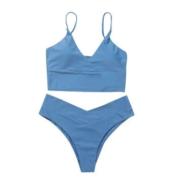 Ženske Kopalke Bandeau Povoj Bikini Komplet Push-Up Brazilski Kopalke Plažo kopalke Plavati купальники женские 2021