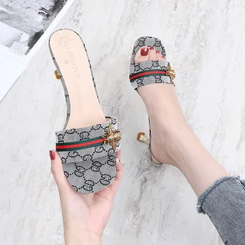 Ženske čevlje 2021 novo modno kovinsko dekorativni visokih petah mehko podplati udobno non-slip modni čevlji