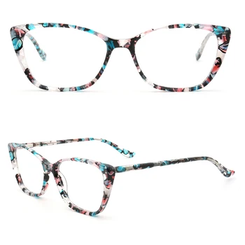 Ženske, želvovine Mačka Oči Eyeglass Okvir za Ženske Optična Očala Okvirji Letnik Cvetlični Retro Recept Očala za Kratkovidnost