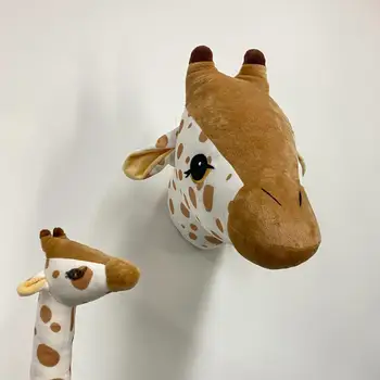 Žirafa 3D Živali Glavo Wall Mount Otrok Pliš Plišaste Igrače Otroci Soba Stensko Dekoracijo Doma Dodatki, Darila za Rojstni dan
