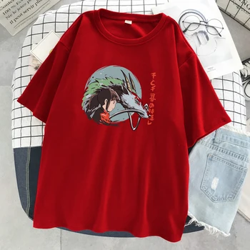 Živahen Stran Japonske Anime Natisnjen Tshirt Ženske Svoboden O-Vratu T Srajce Risanke Modnih Oblačil Ulica Mehka Ženska T-Majice
