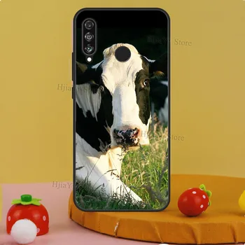 Živali krave Primeru za Huawei P30 P20 P40 Pro P Smart Z 2021 Čast 10X Lite 8S 9X 10i Telefon Lupini Pokrov