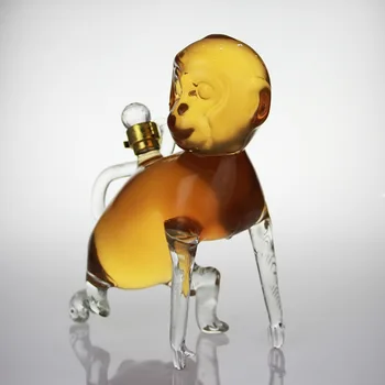 Živali opica oblikovan design domov lead-free viski decanter novost, vina, steklenica vina decanter za alkoholnih Pijač Škotskega Viskija 1201-06