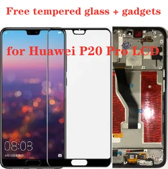 Для Huawei P20 Pro ЖК-дисплей с сенсорным экраном дигитайзер в сборе отпечаток пальца для Huawei P20Pro CLT-L09